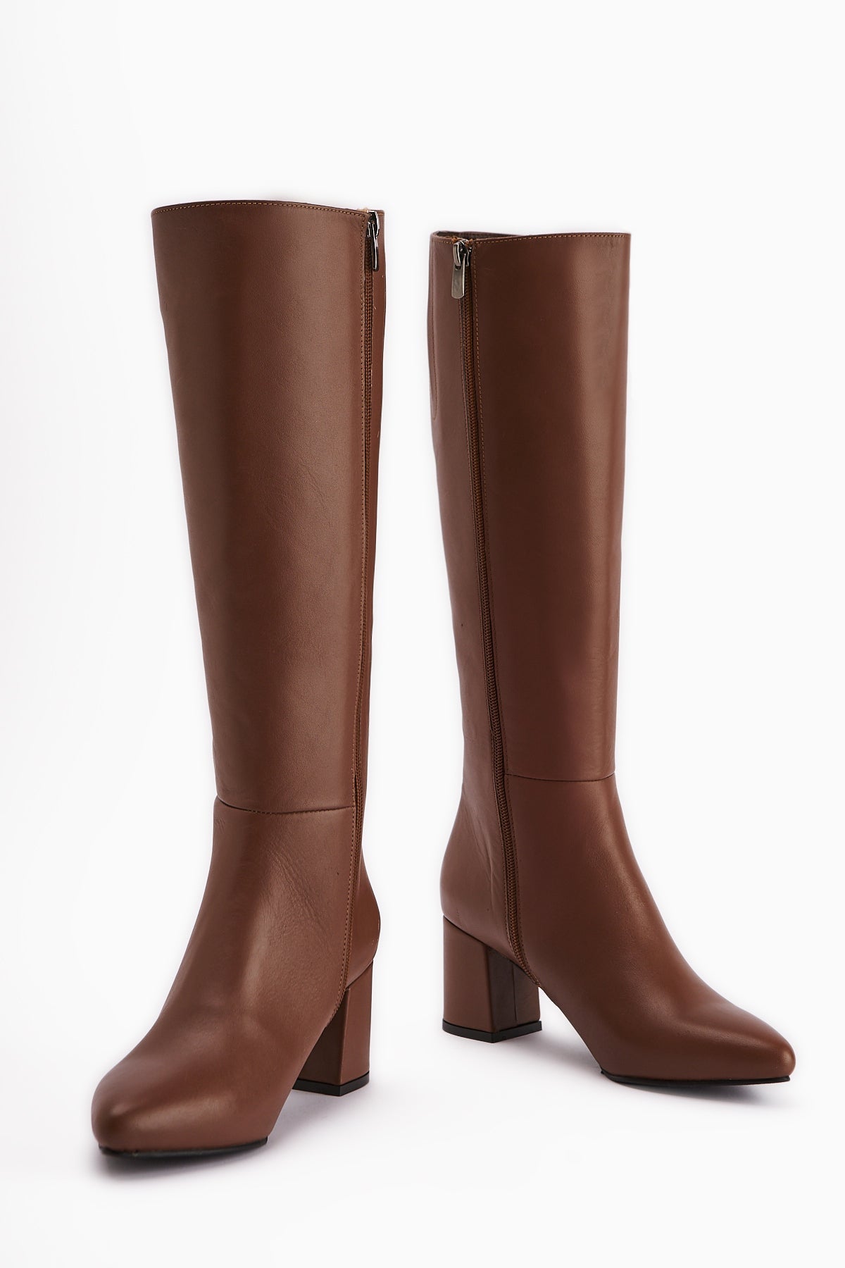 Velma Genuine Leather Taba Heeled Women's Boot