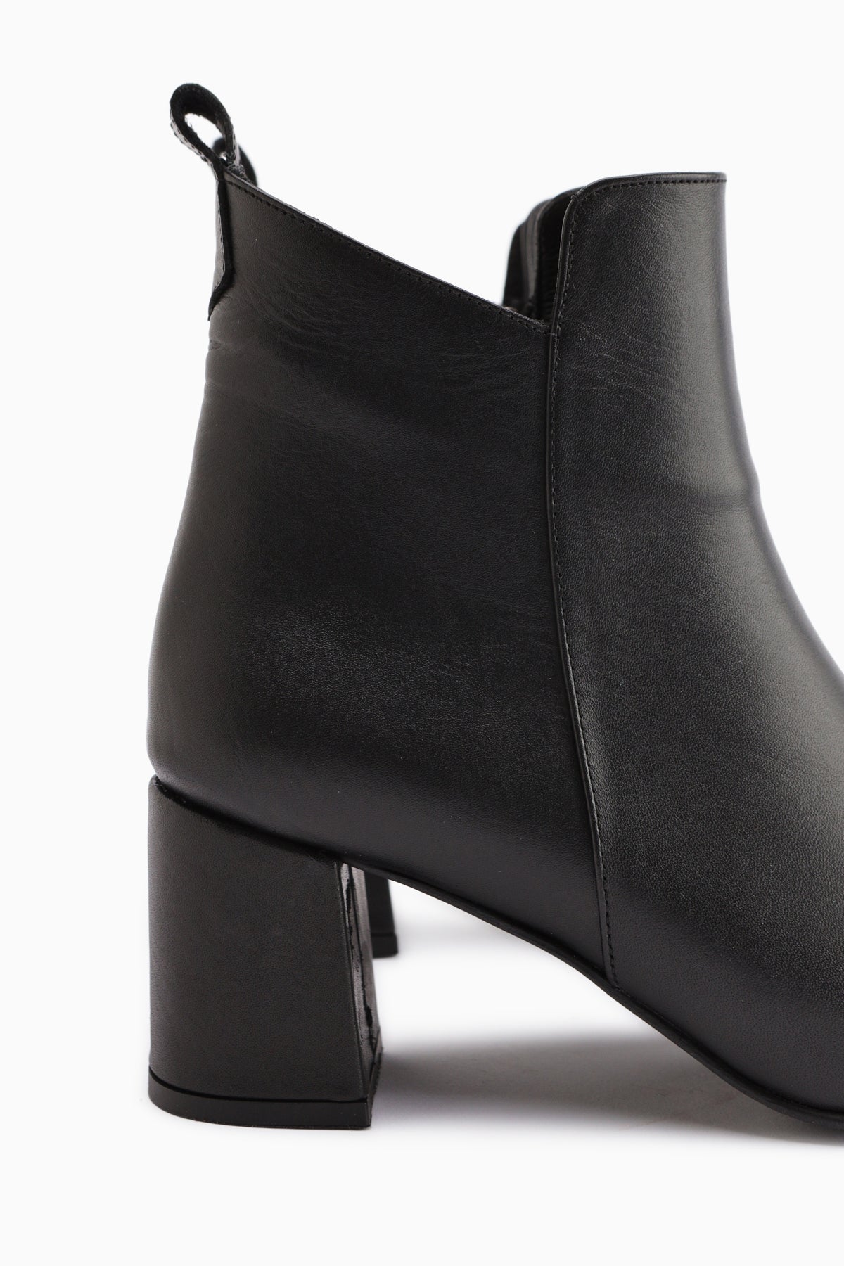 Julia Genuine Leather Black Heeled Women's Boot
