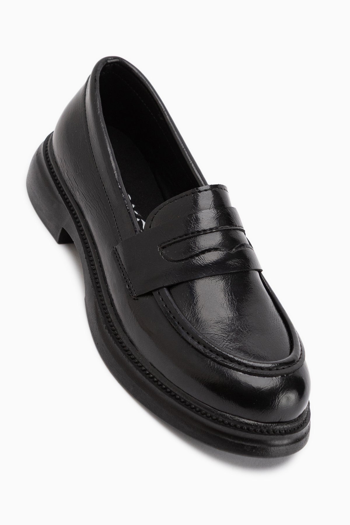 Sienna Schwarze Loafer Damen Alltagsschuhe