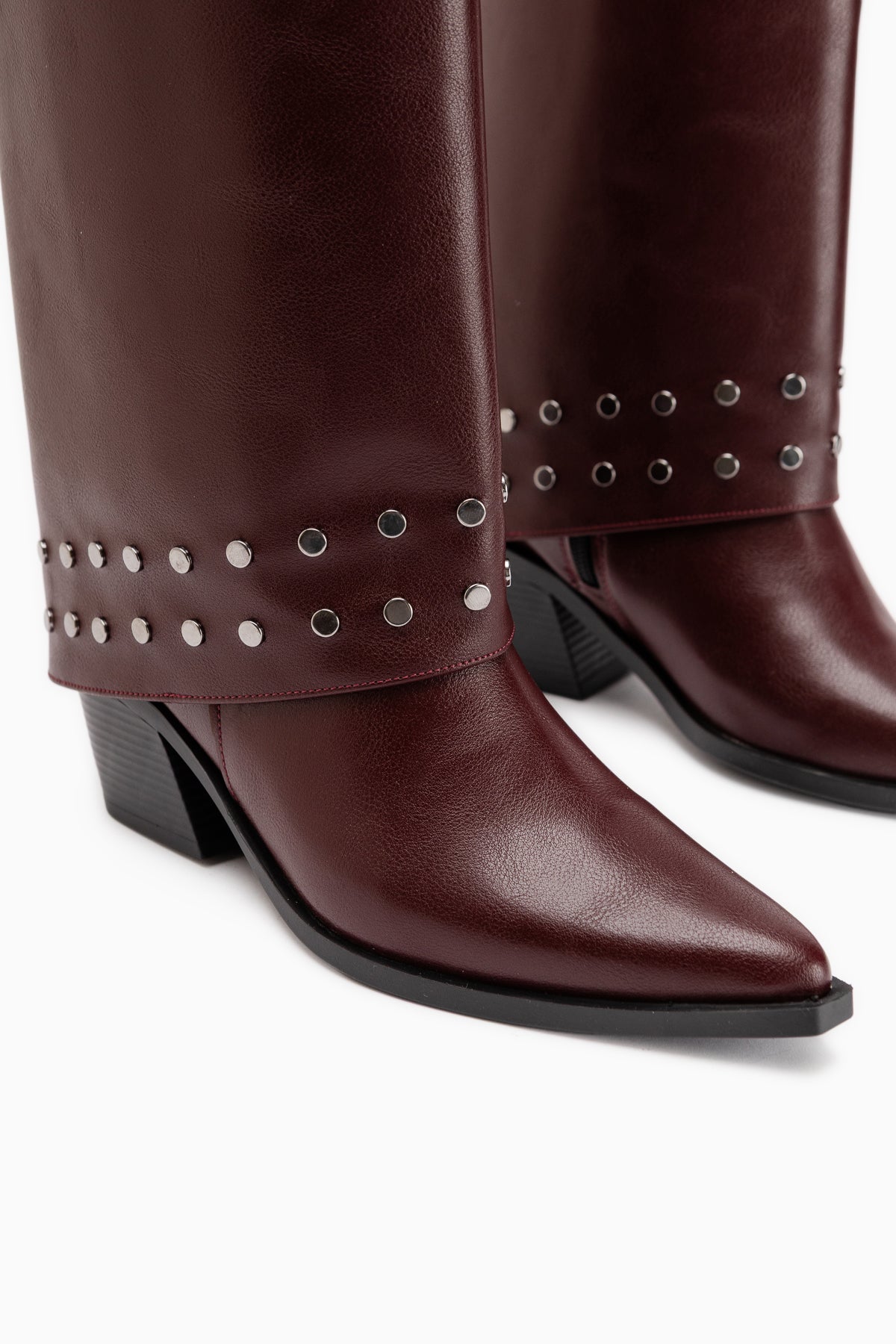 Liddy Burgundy Removable Cuff Women’s Boots