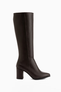 Tatum Brown Pointed Toe Mid Heel Women’s Boots