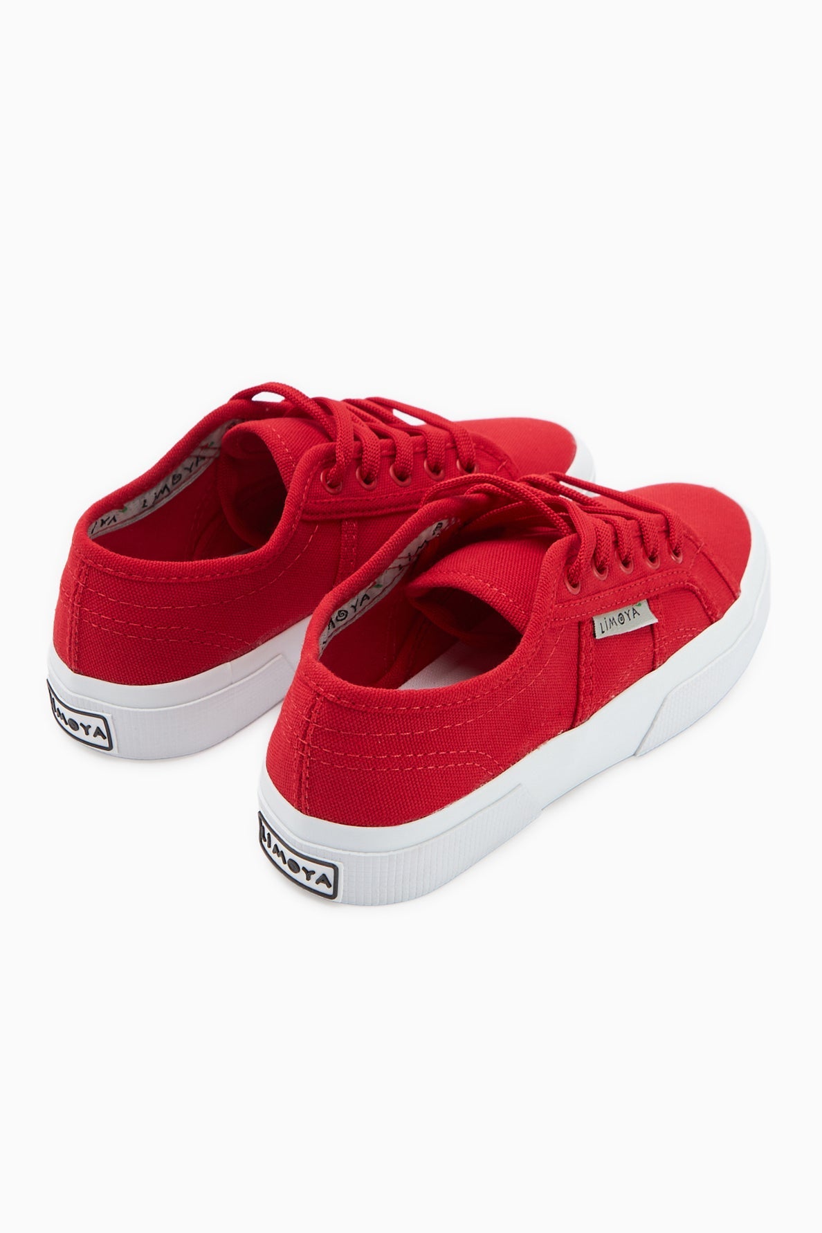 Timon Rote Komfortsohle Leinen Sneakers