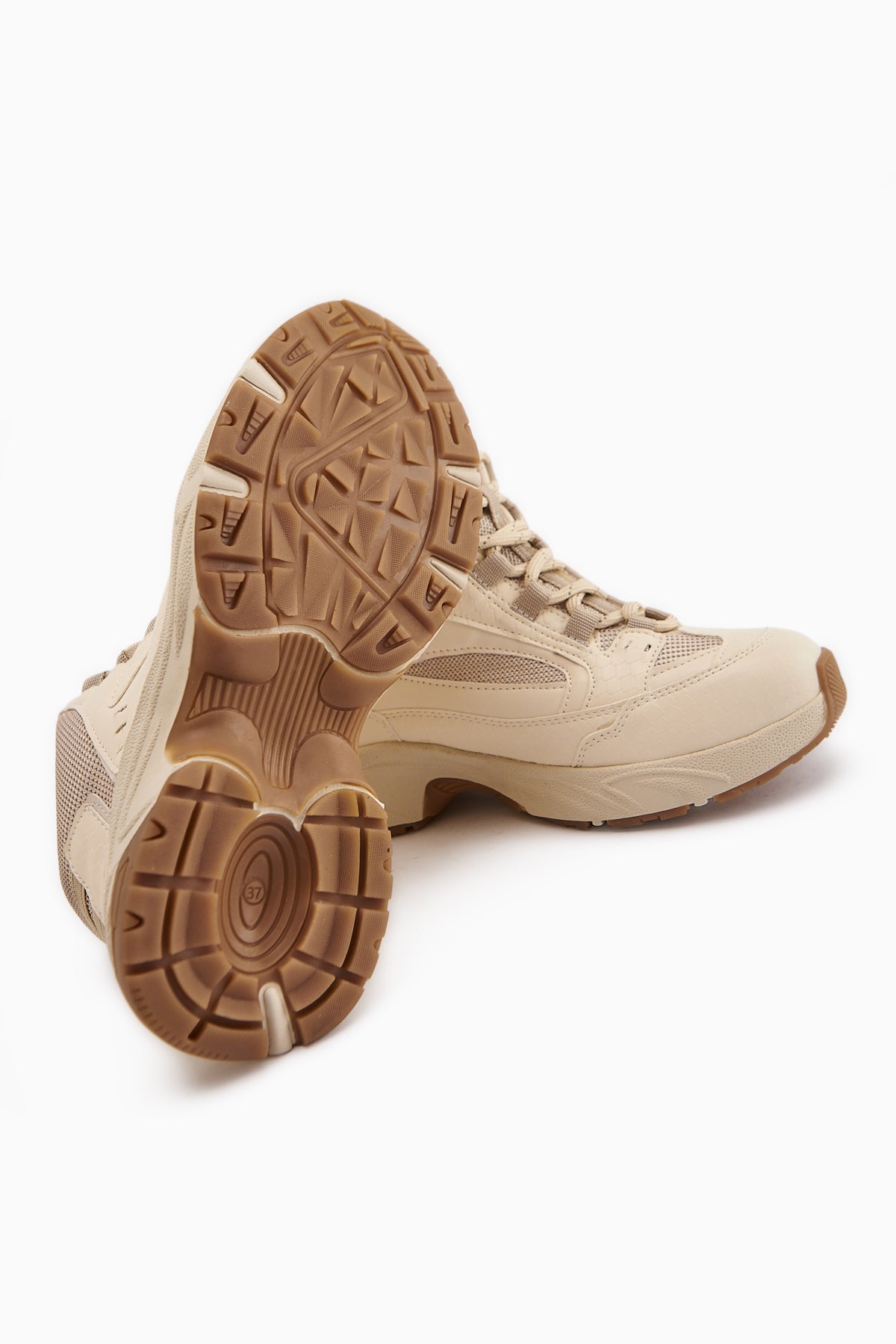 Nency Women's Beige Lace-Up Sport Boot