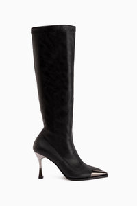 Gretta Schwarze Absatz-Stretch-Stiefel