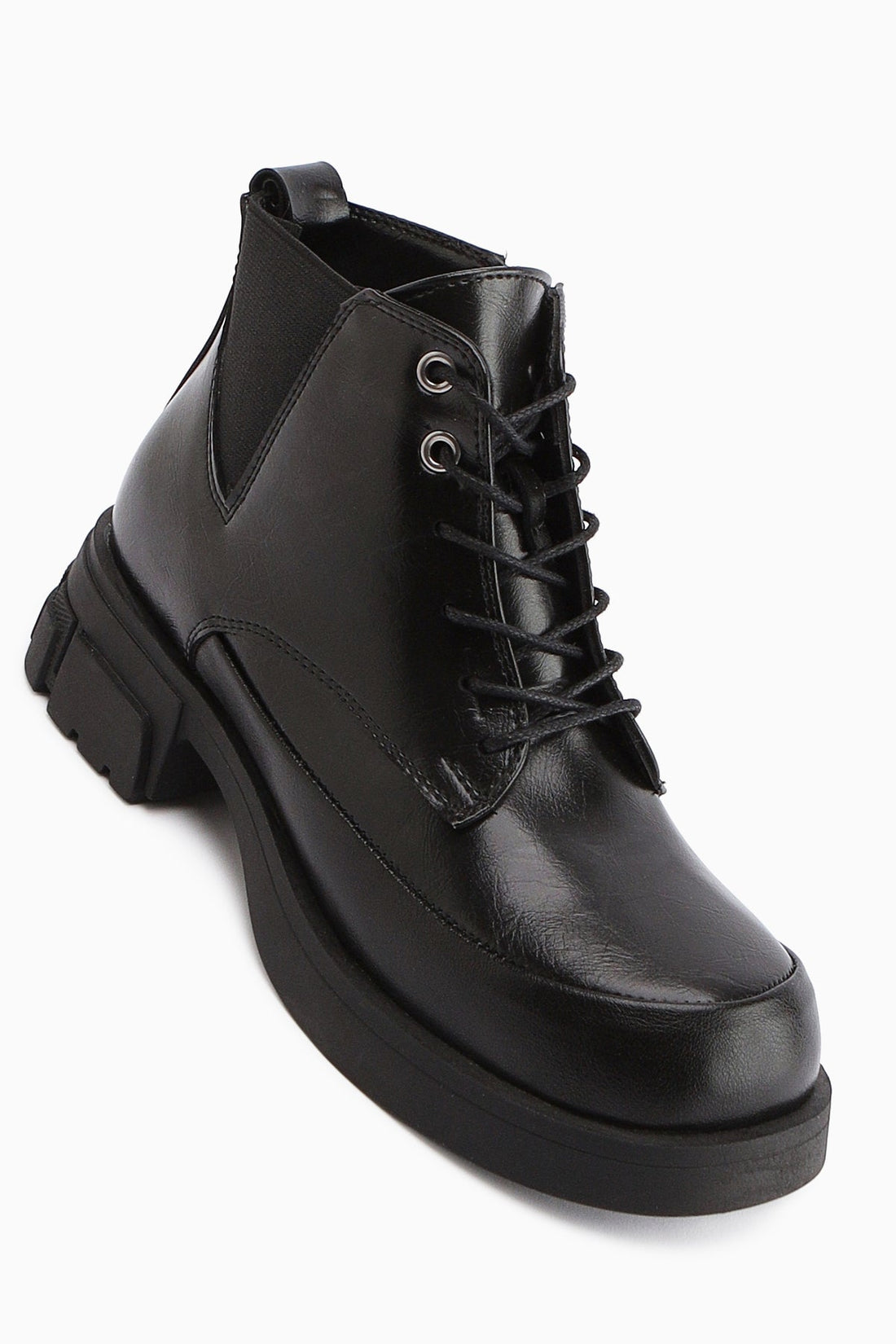 Luisa Black Lace-Up Women's Boot