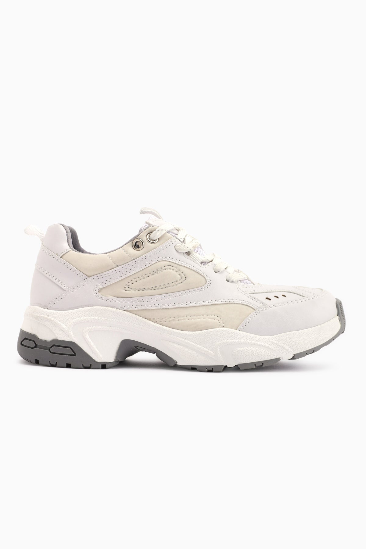 Trina – White Lace-Up Sneaker (Women)