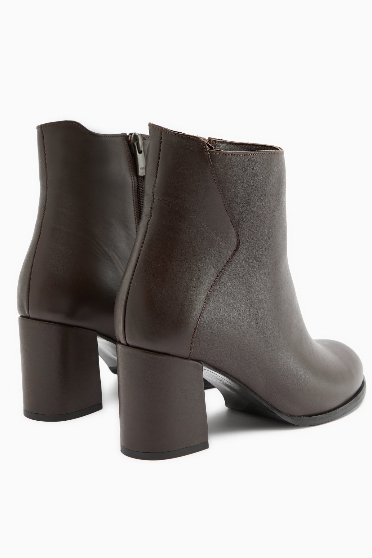 Eliza – Braun Echtleder Stiefelette mit Absatz (Damen)