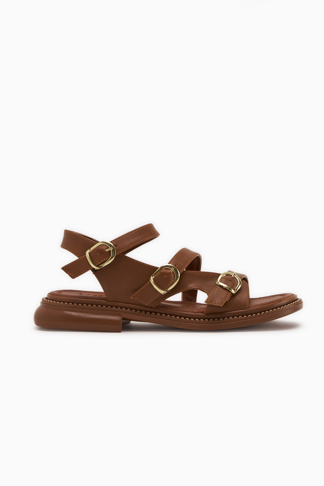 Myra Camel Doppelriemen Damen Sandale