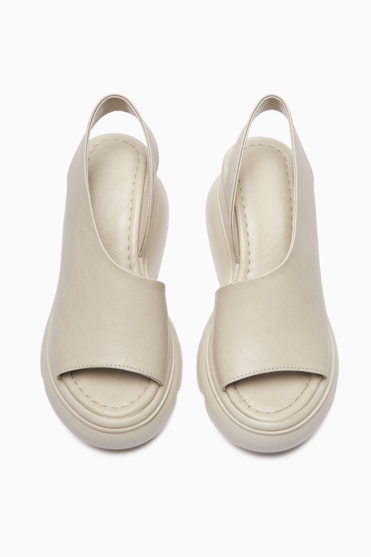 Lima Beige Dicke Sohle Offene Zehen Damen Sandalen