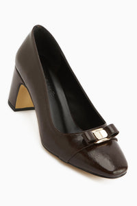 Lois Braun Schnalle Quadrat Zehen Damen Absatzschuhe