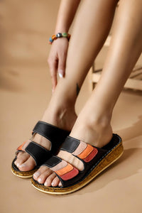Hakiki Deri Kassid Siyah Comfort Terlik