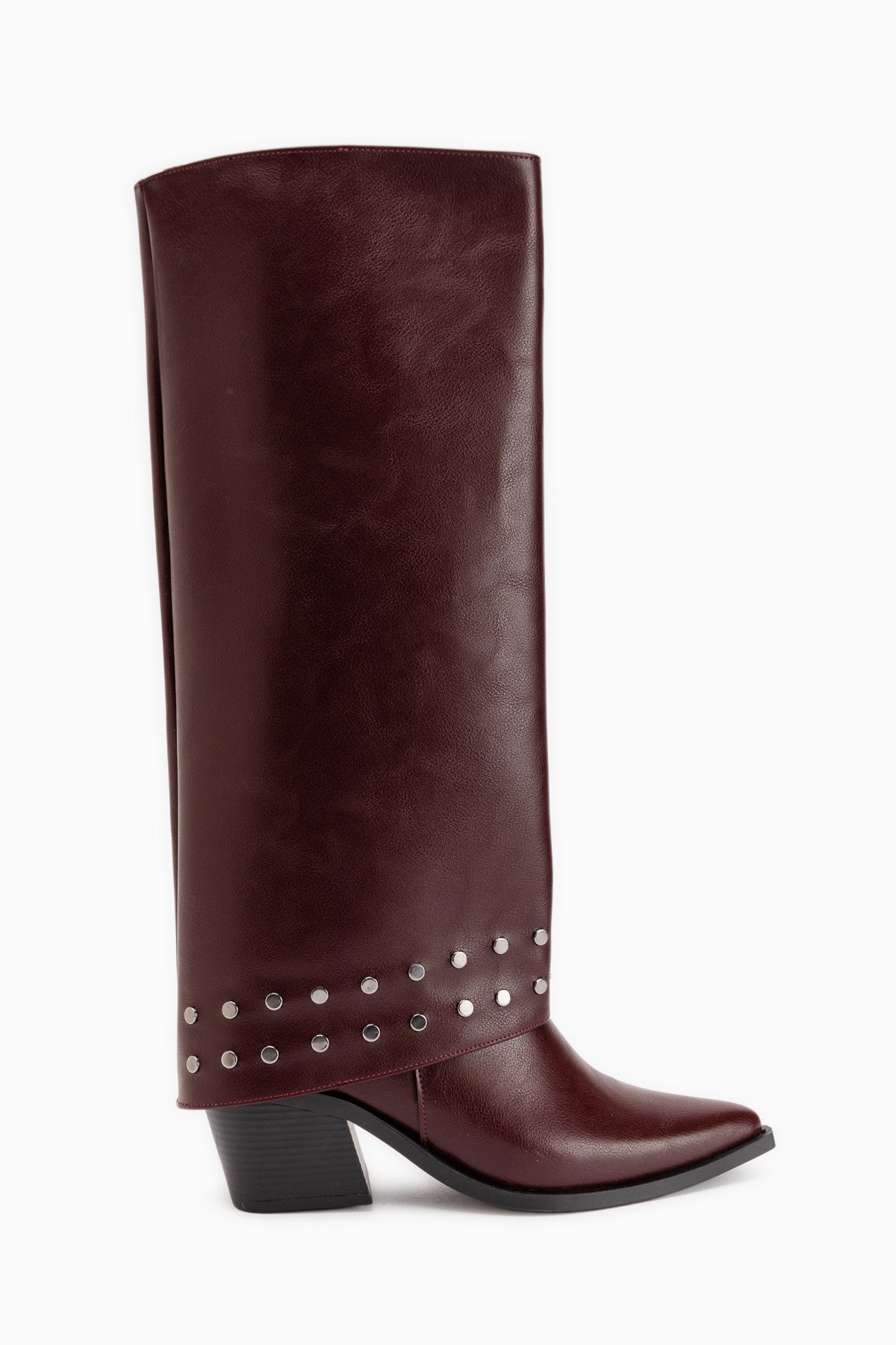 Liddy Burgundy Removable Cuff Women’s Boots