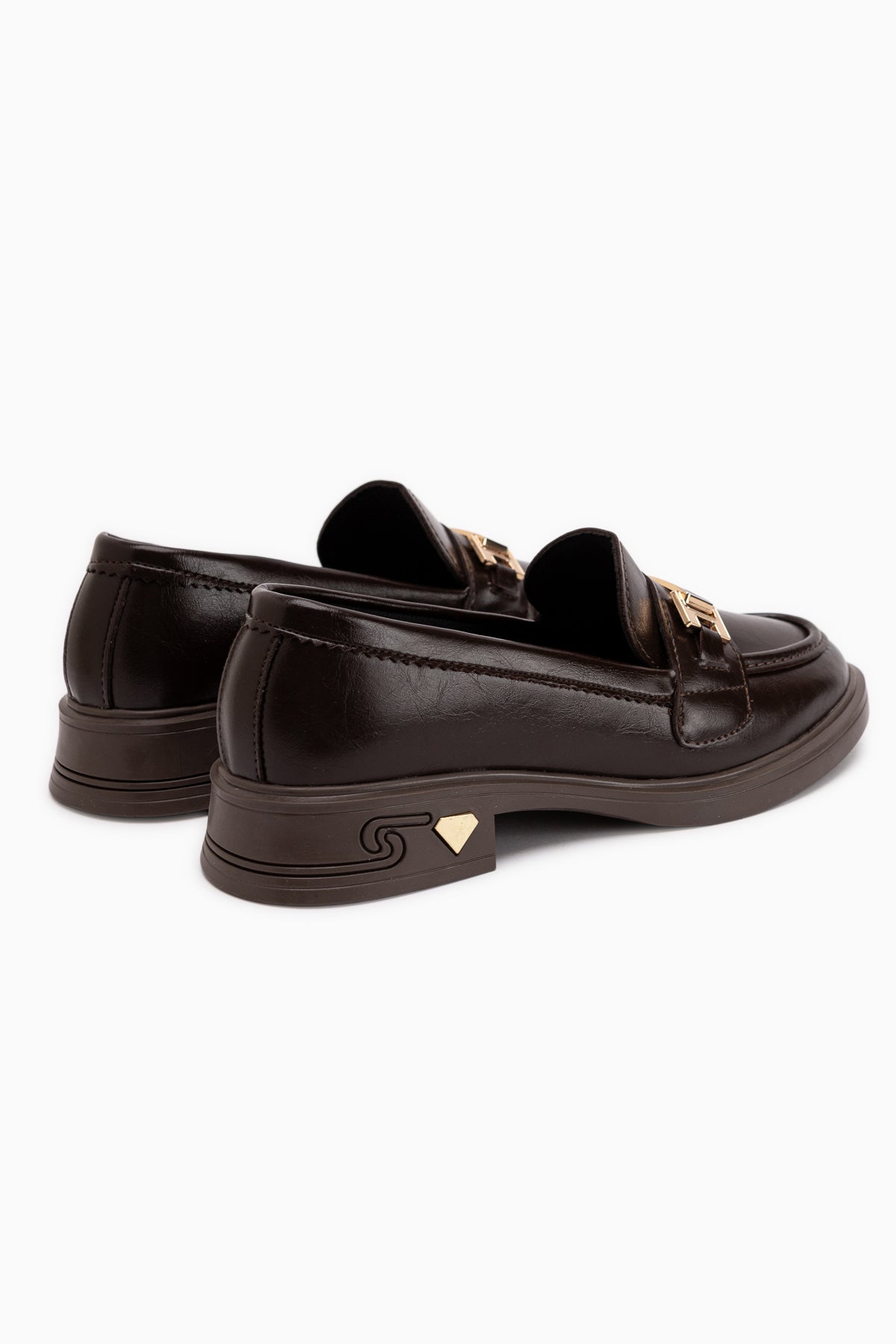 Drina Kaffee Schnalle Damen Loafer Alltagsschuhe