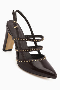 Mandy Braun Nieten Damen Absatzschuhe