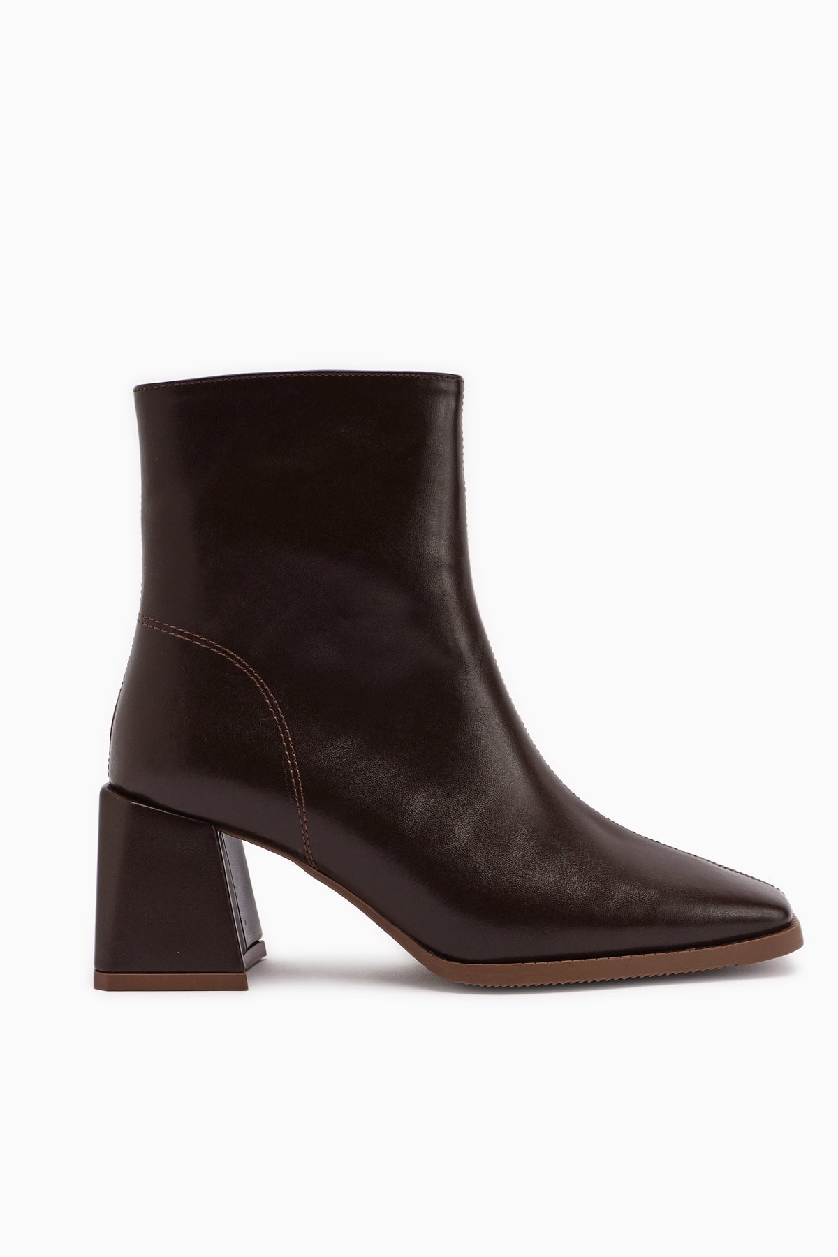 Margot Brown Square-Toe High-Heeled Women's Boot