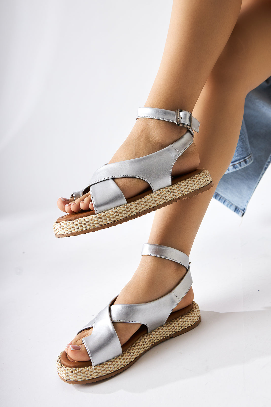 Kani Silver Women's Flip Flop Sandals