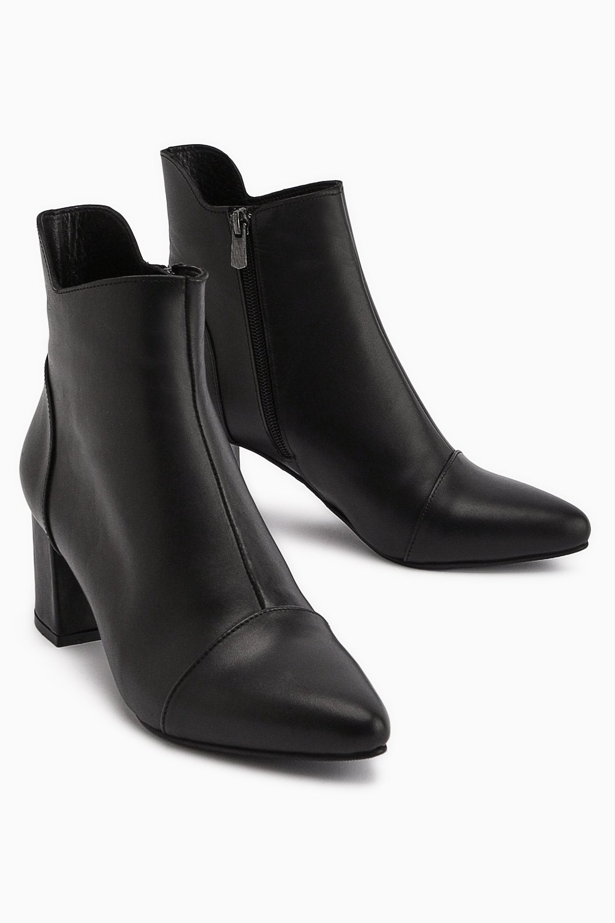 Helia – Schwarz [Echtleder] Stiefelette mit Absatz (Damen)