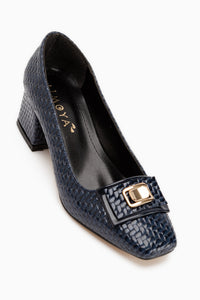 Keira Navy Schnalle Detail Damen Absatzschuhe