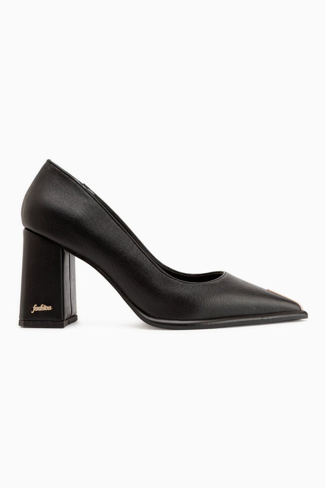 Candy Genuine Leather Black Heeled Shoes