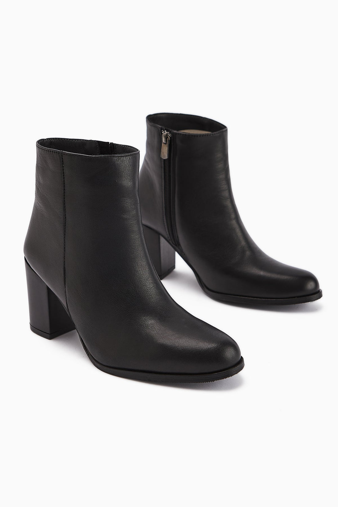 Teres Genuine Leather Black Heeled Women's Boot