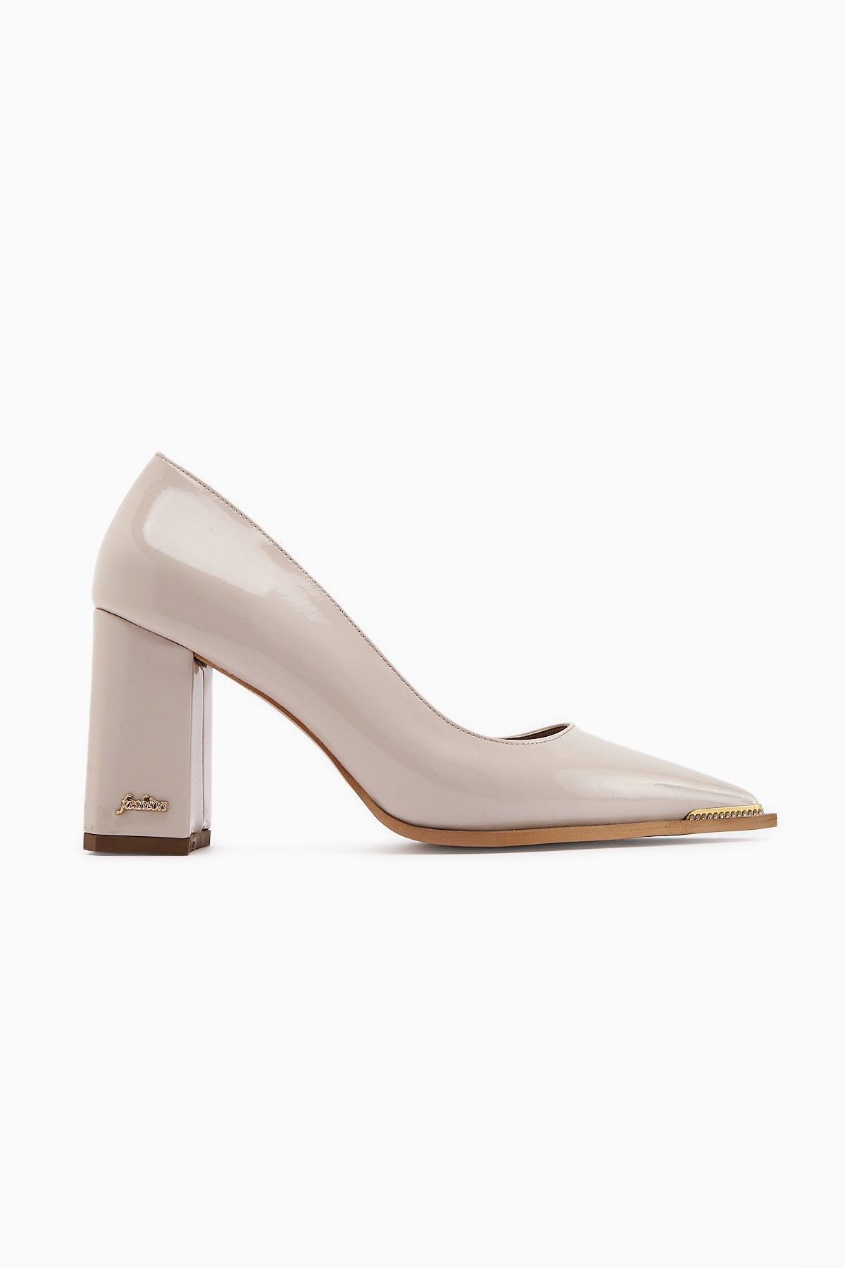 Bonny Nude Thick Heeled Women's Shoe