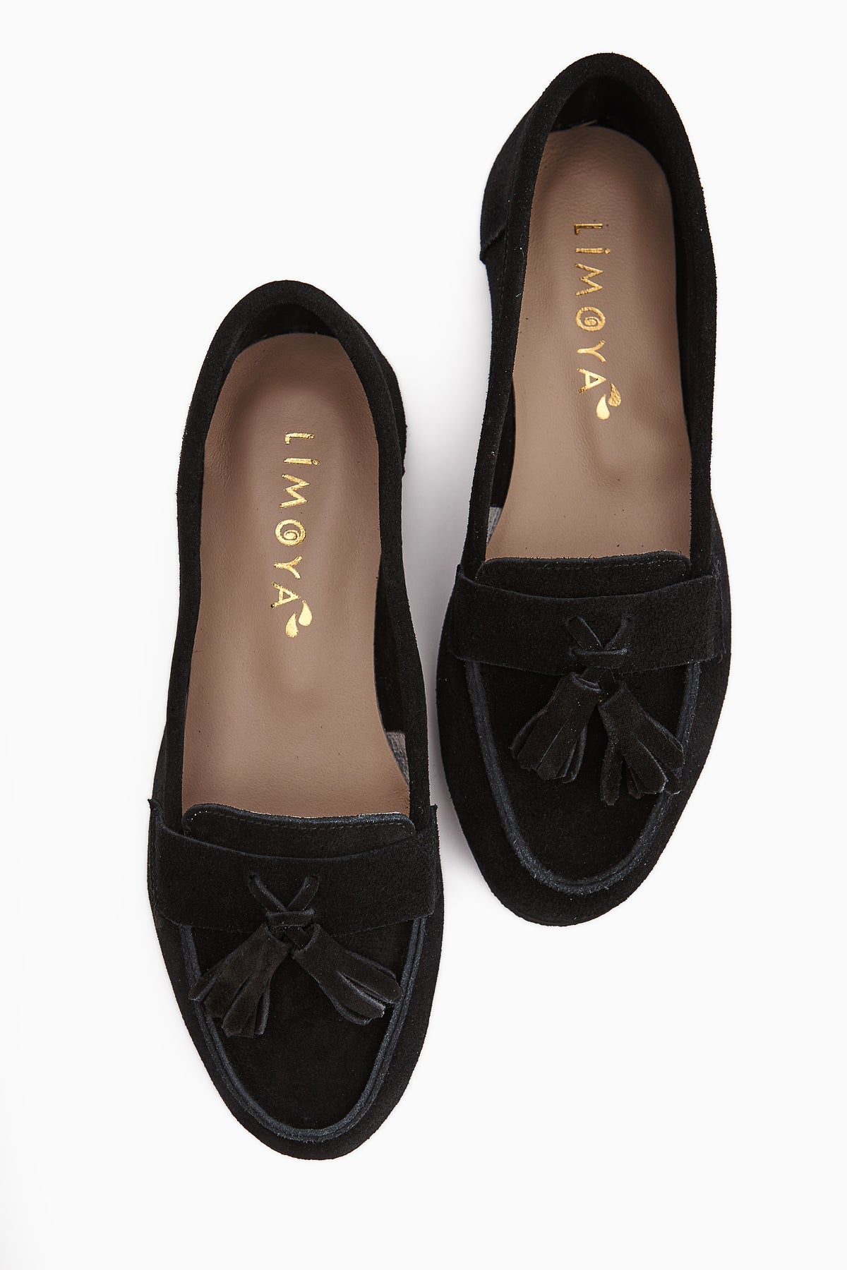 Doris Genuine Leather Black Suede Tassel Women's Loafer