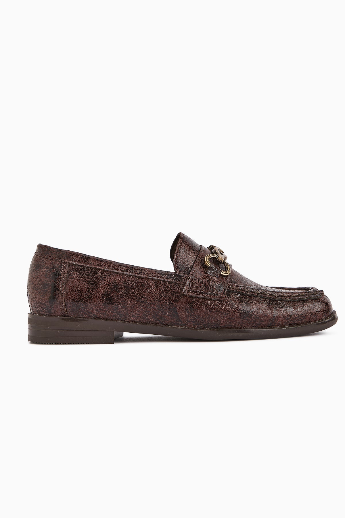 Kali Brown Chain Detailed Women's Loafer