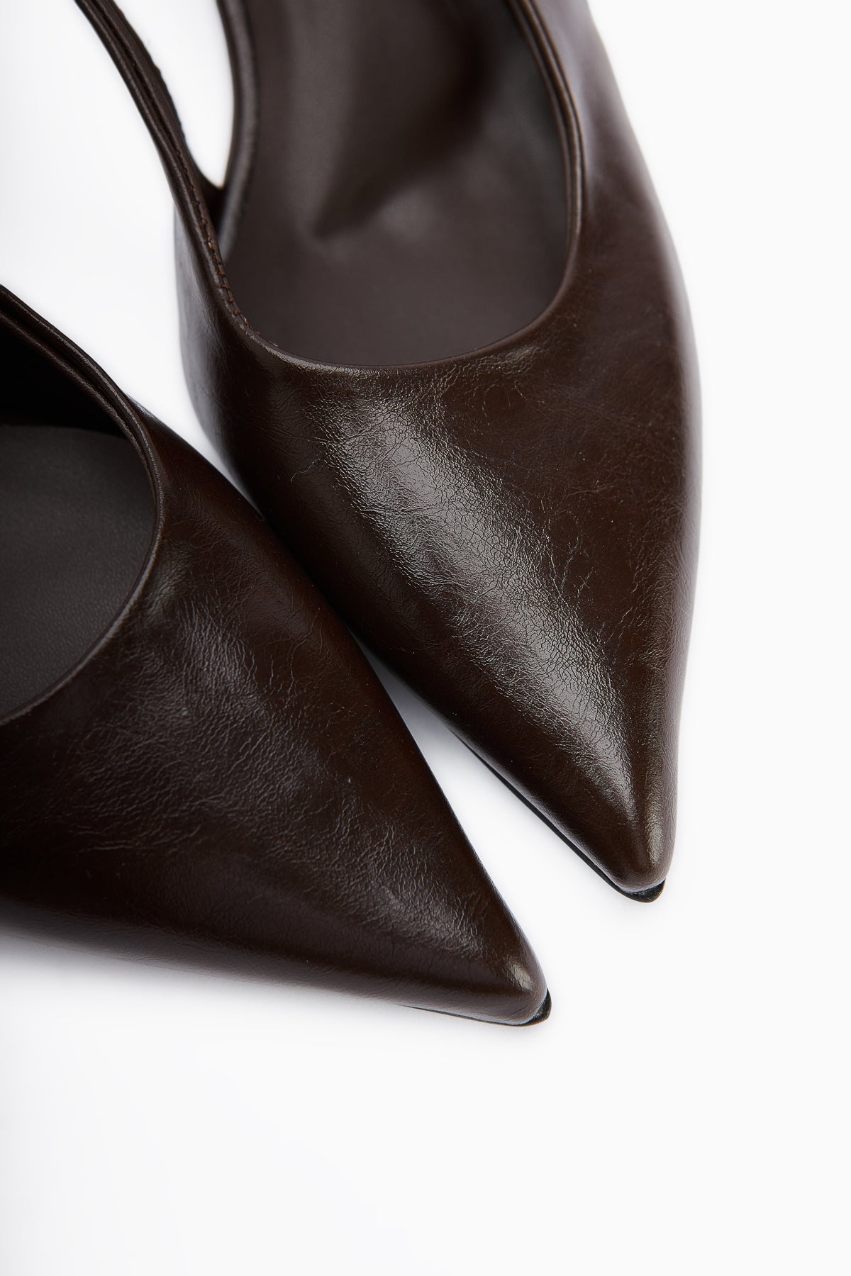 Sanni Kaffee Spitze Zehe Damen Absatz Sandale