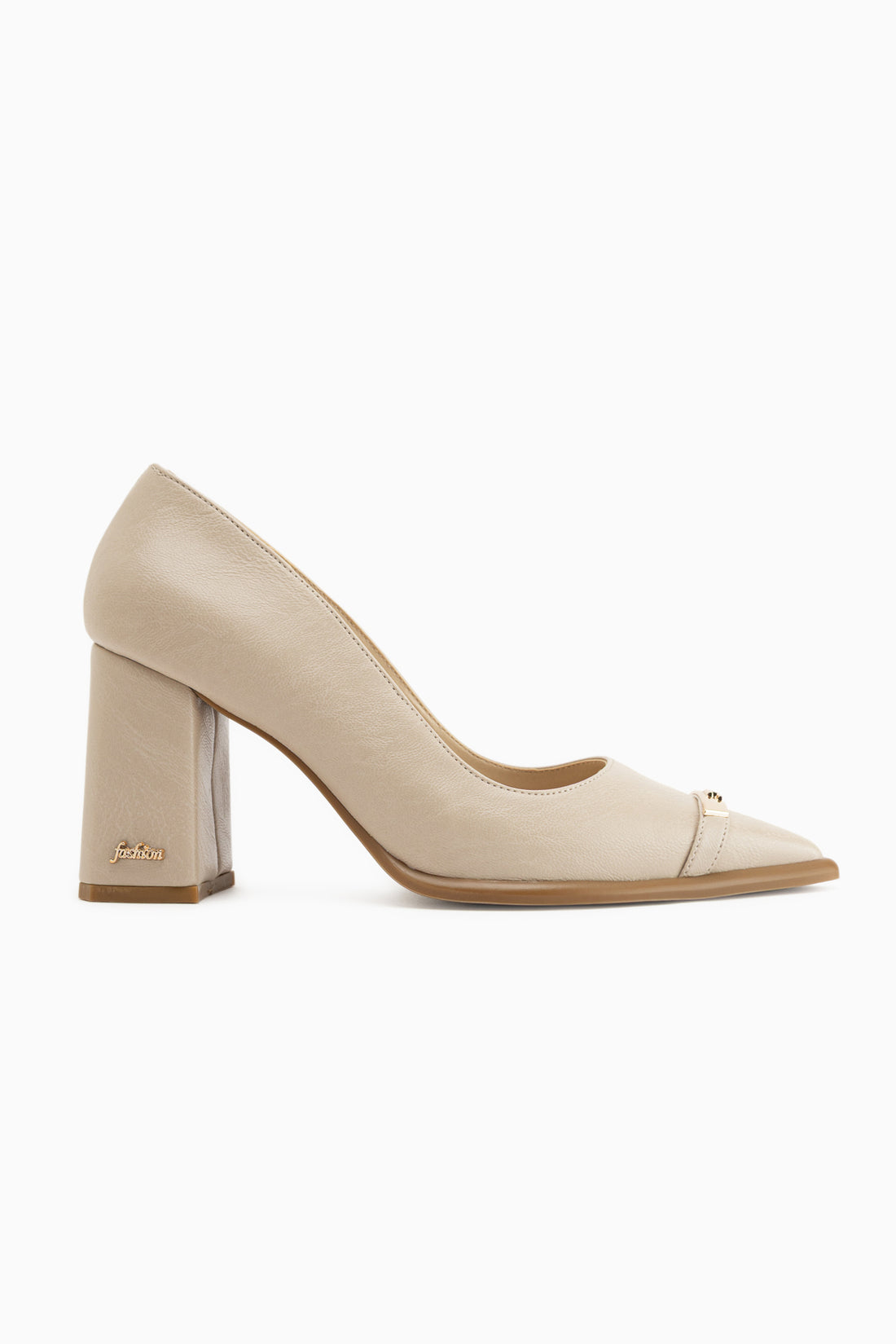 Carissa Beige Schnalle Damen Absatzschuhe
