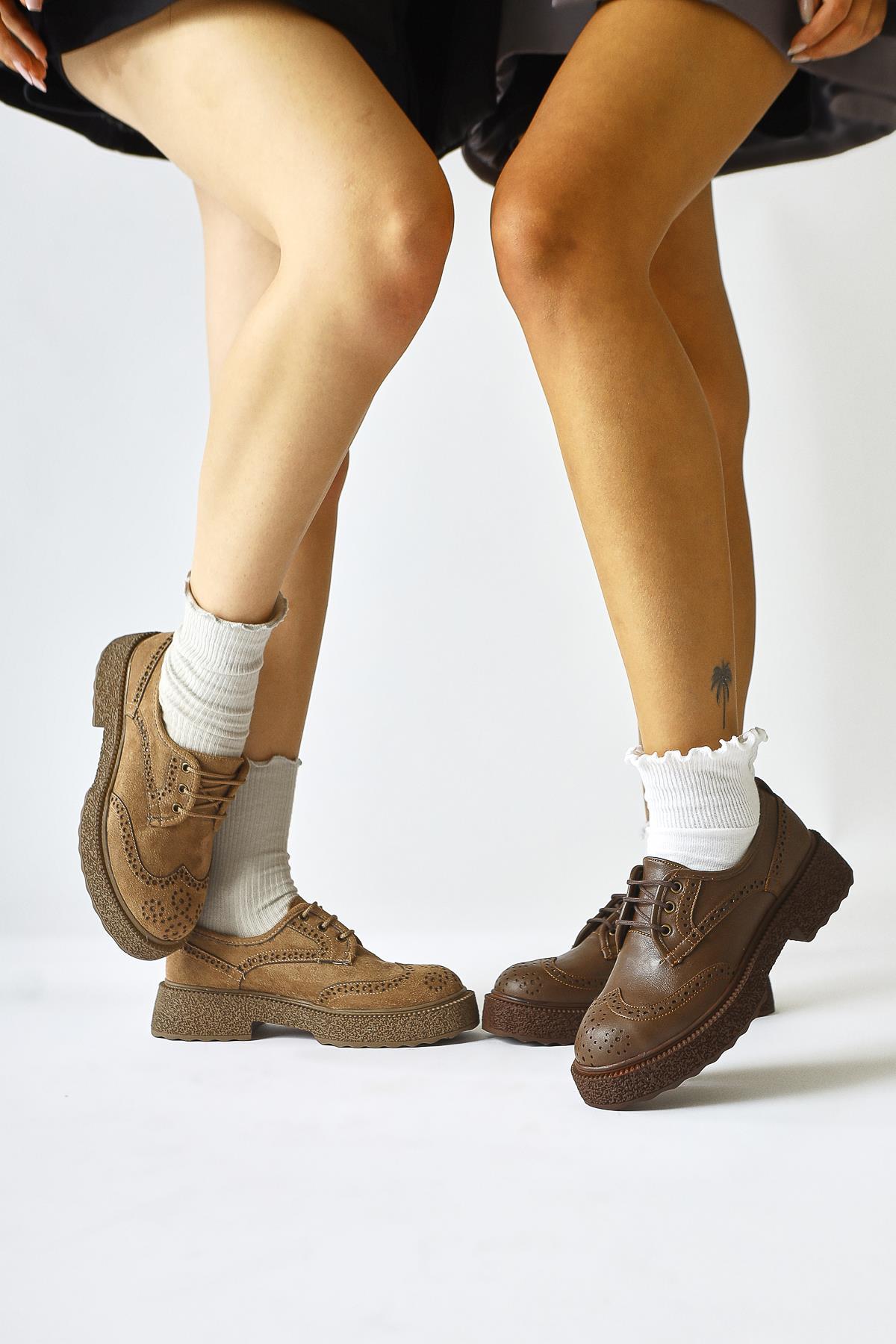 Rossy Nerz Wildleder Oval Zehen Laser Cut Freizeitschuh