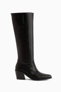 Margie Schwarze Spitzzehen Absatz Damen Stiefel