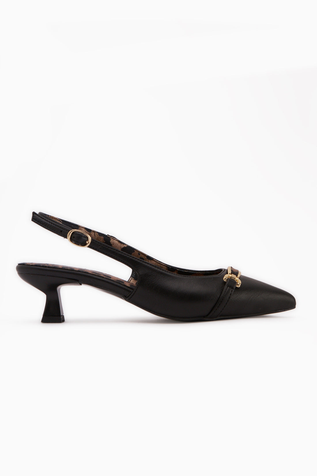 Dima Schwarze Leopardenmuster Kurze Absatz Damen Schuhe