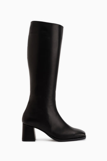 Kinna Genuine Leather Black Heeled Women’s Boots