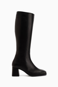 Kinna Genuine Leather Black Heeled Women’s Boots