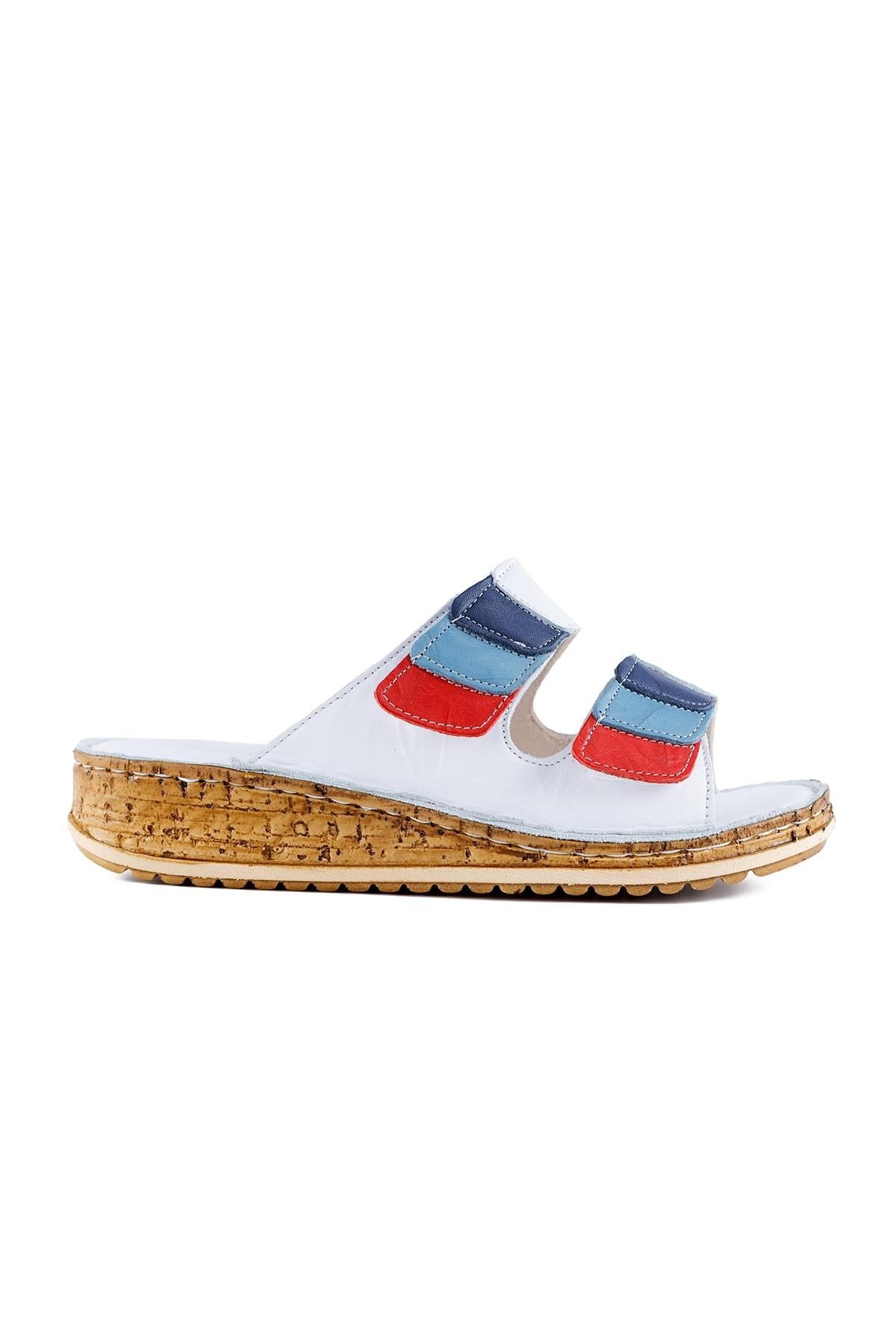 Kassid Echtes Leder Weißer Komfort Slipper