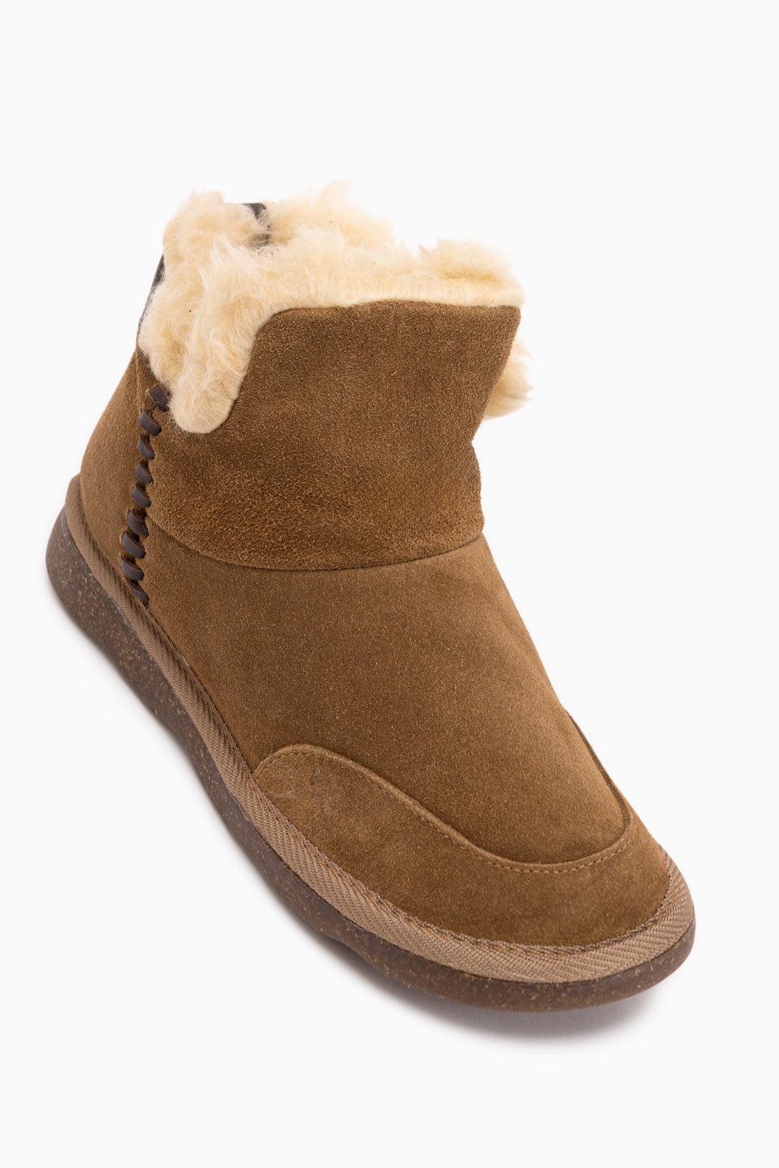 Lorrie Echtes Leder Mink Wildleder Pelz Damen Kurzstiefel