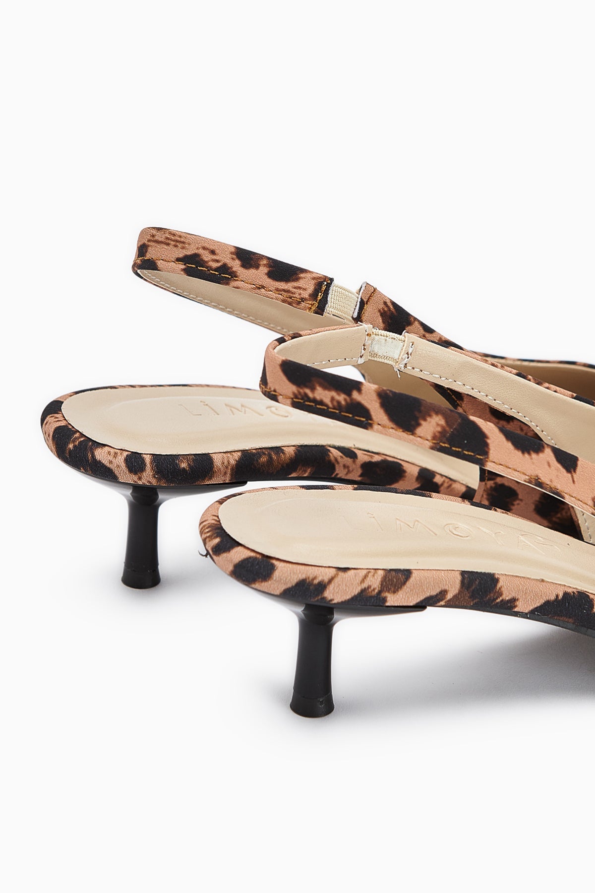 Sanni Leoparddruck Spitz Zehen Damen Absatz Sandale