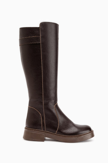 June Genuine Leather Brown Women’s Boots