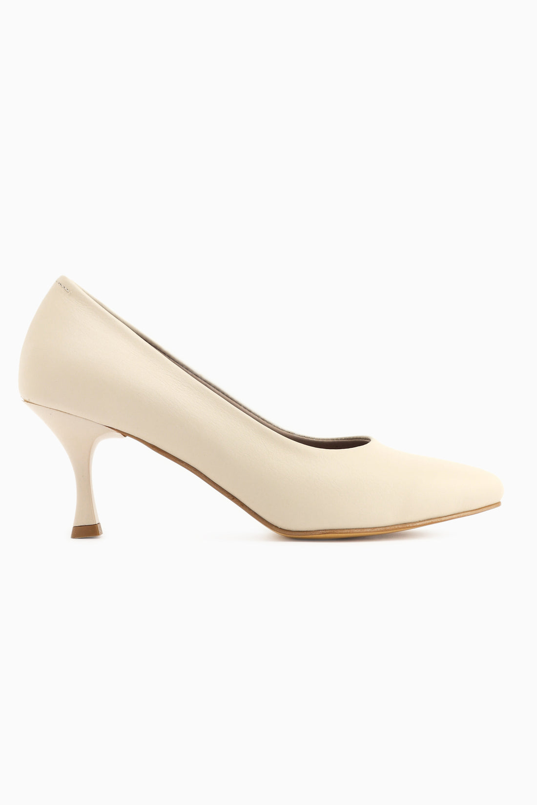 Kiara Echtes Leder Beige Damen Absatzschuhe Stiletto