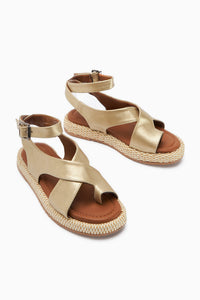 Kani Gold Zehentrenner Damen Sandale