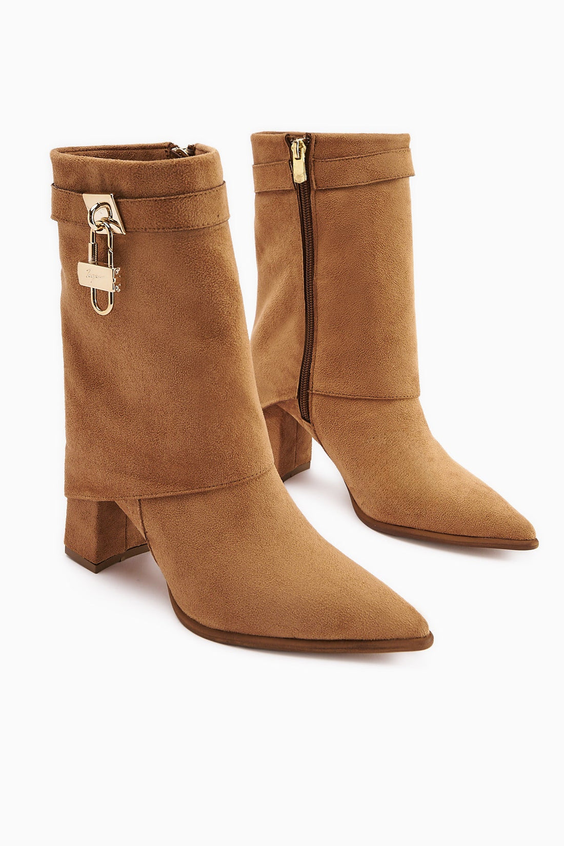 Nisha Taba Suede Chunky Heeled Women's Boot with Tassel