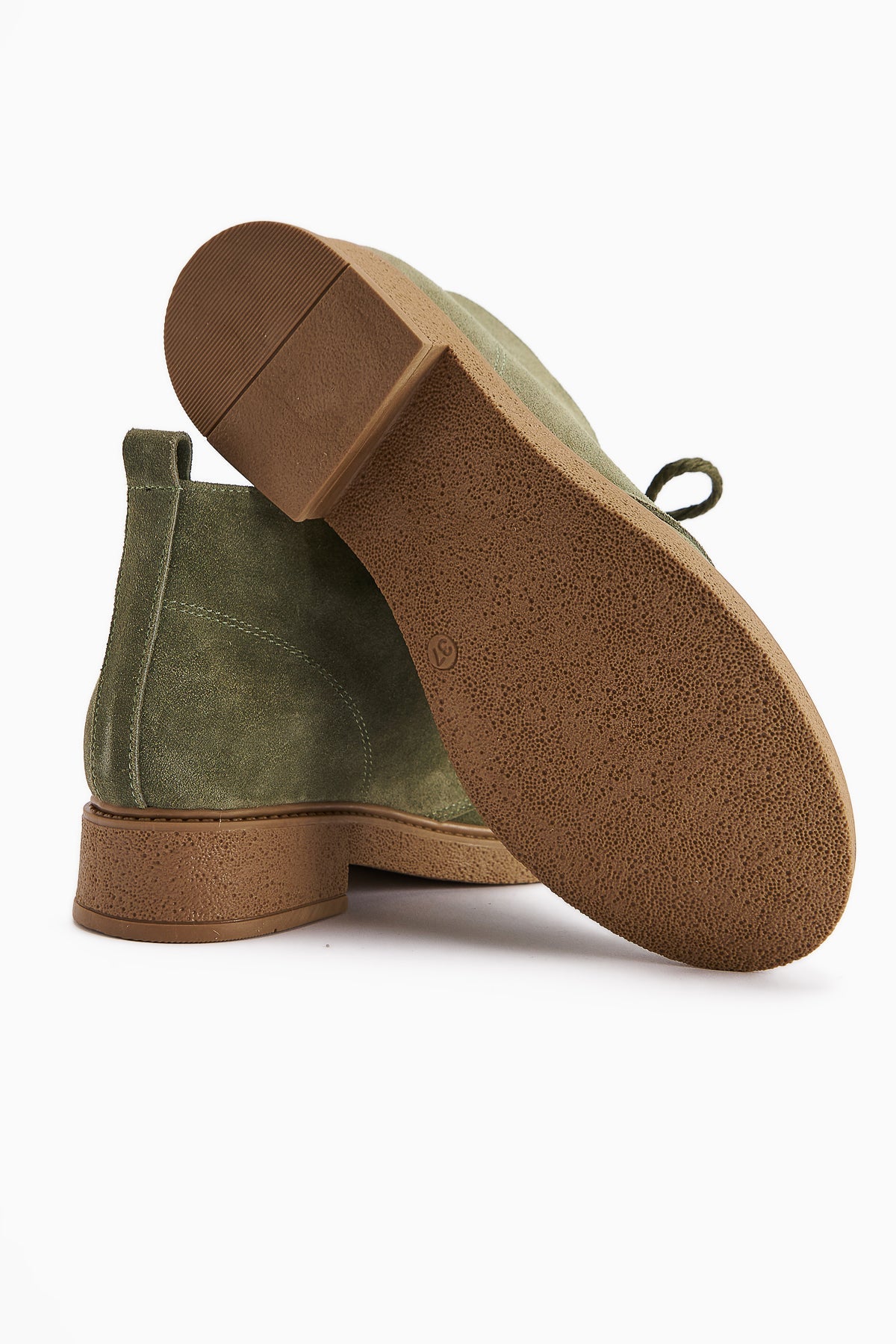 Henna Genuine Leather Green Suede Lace-Up Women's Boot