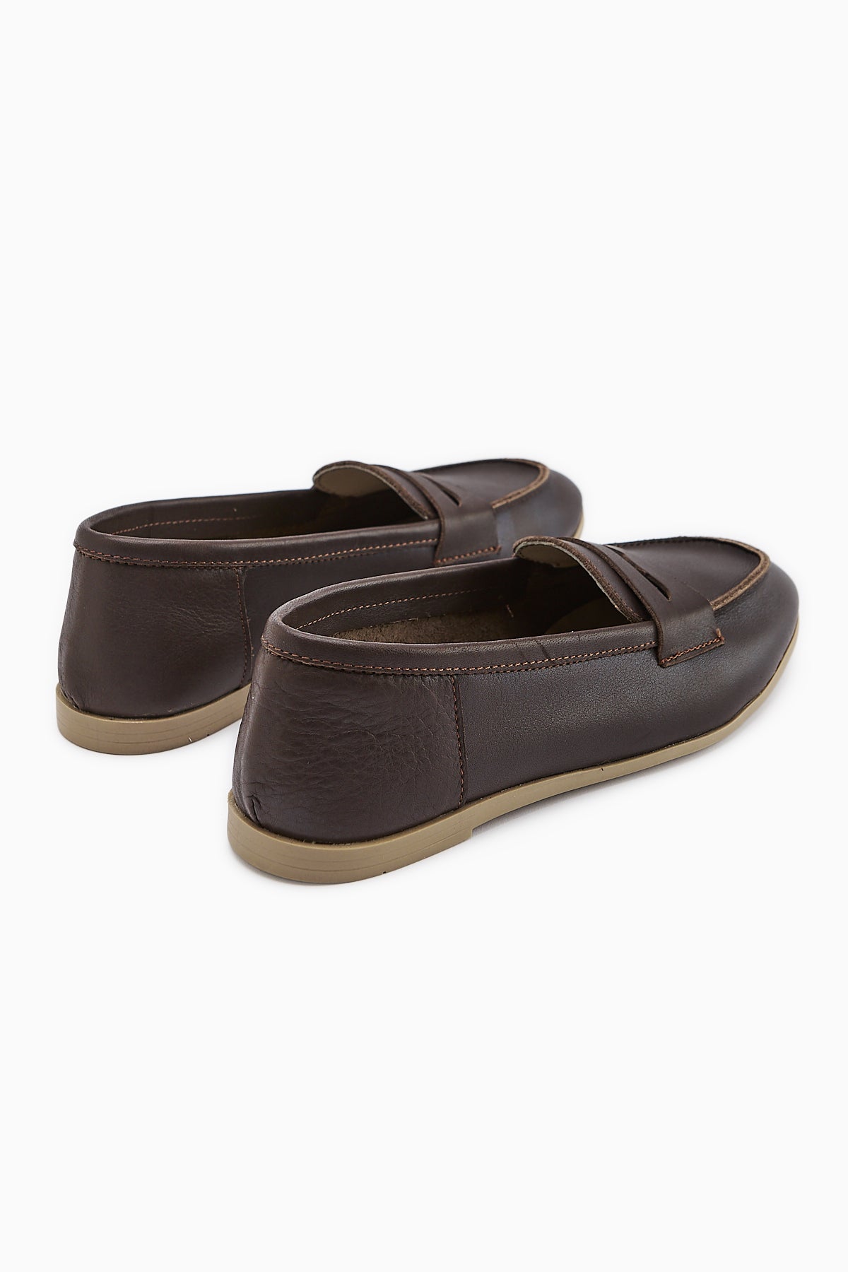 Solina Genuine Leather Coffee Moccasin Comfortable Daily Loafer