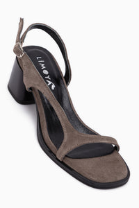 Julie Echtes Leder Mink Wildleder Absatzschuhe Damen Sandale