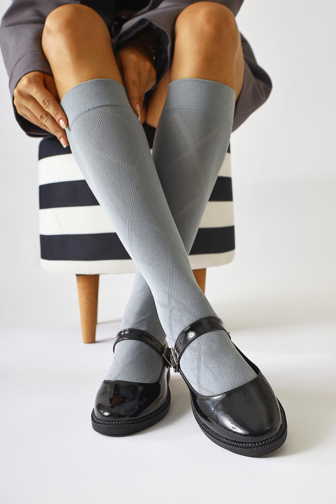 Vivy Schwarzer Lack Runder Zehen Einzelriemen Alltagsschuh