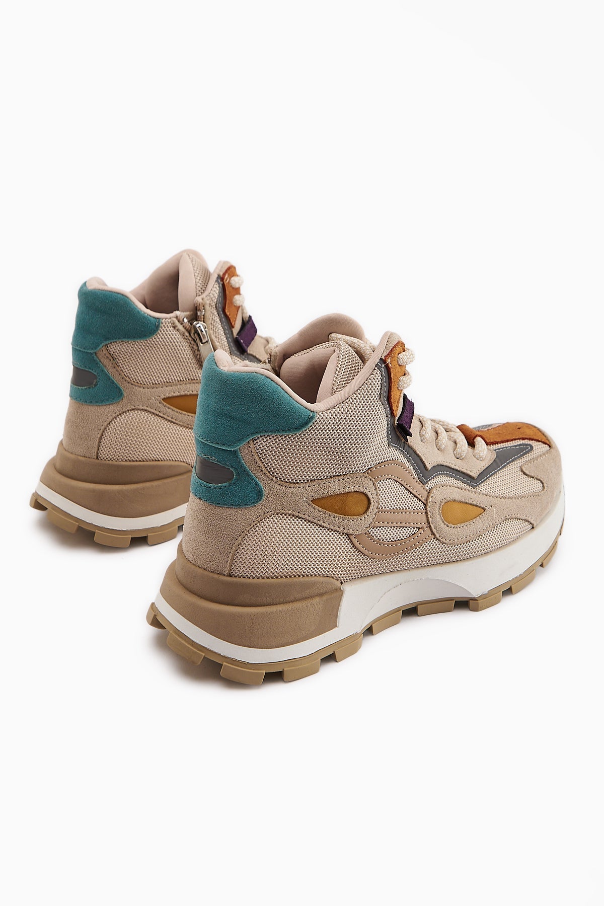 Emma Nude Suede Detailed Lace-Up Women's Sport Boot