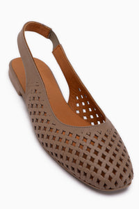 Monalis Echtes Leder Mink Elastisch Damen Sandale