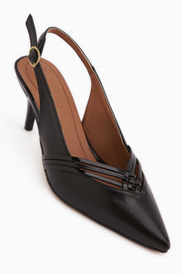 Olive Schwarz Schnalle Schlanke Absatz Damen Schuhe