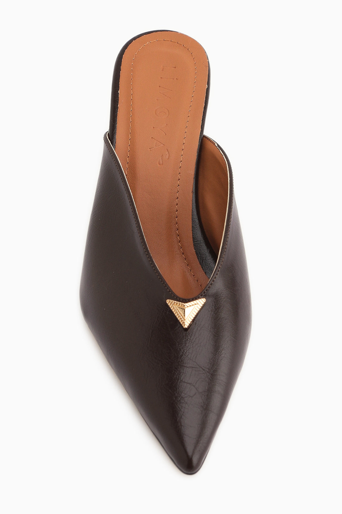 Gia Brown Closed Toe Heeled Women’s Slippers