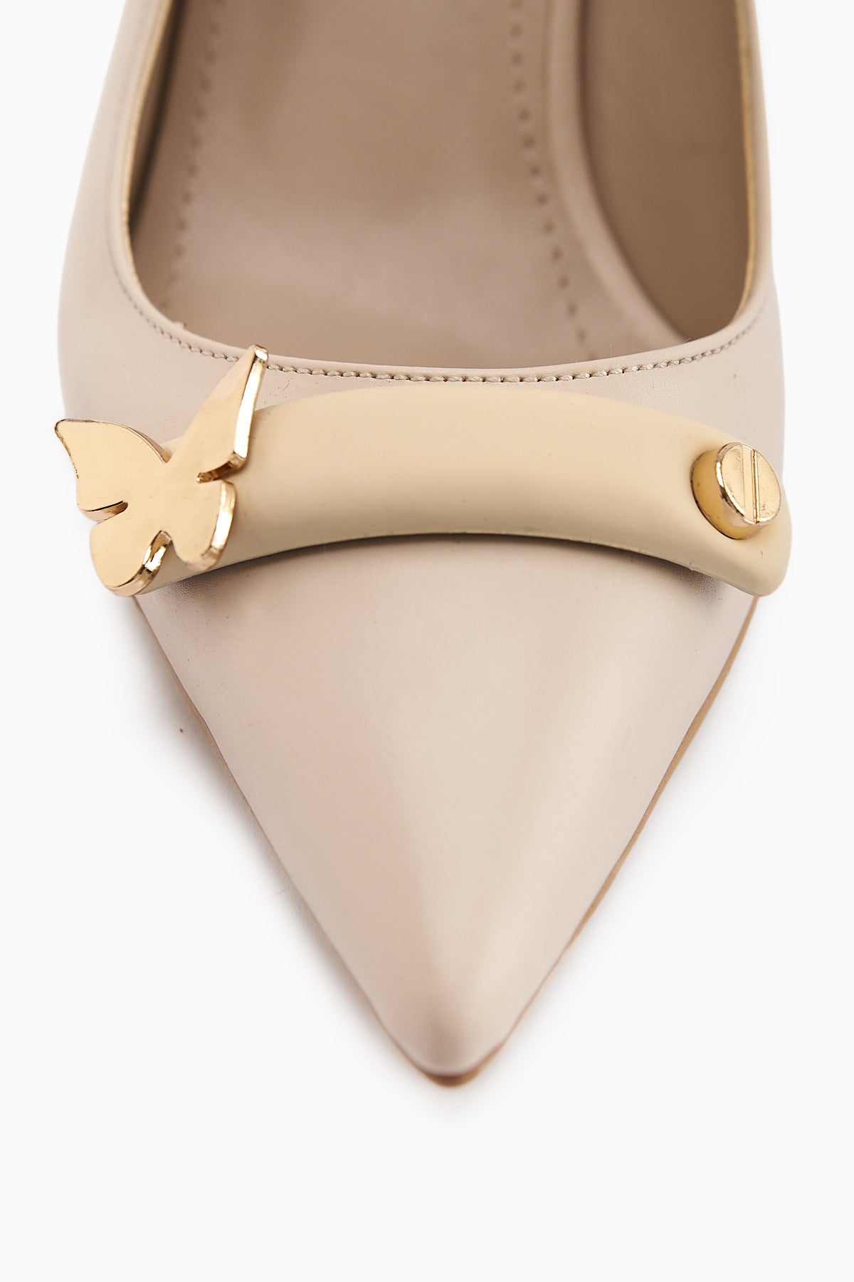 Misa Beige Buckled Women's Stiletto